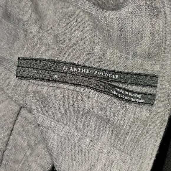 Anthropologie Womens Gray Ribbed Tunic Sweater Medium - Picture 4 of 5